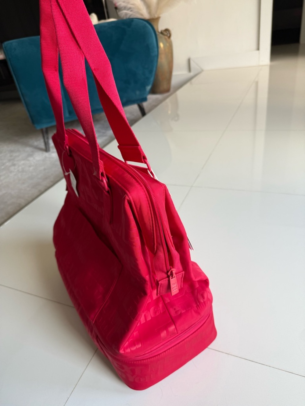 BEIS Red lonely ghost mini weekender NWT - Picture 4 of 5